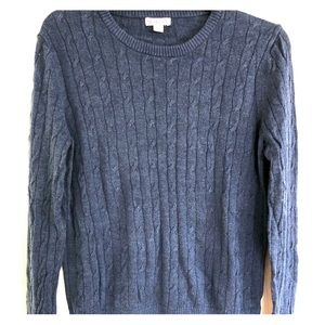 Women’s Cable Knit Sweater - Target - Navy - L